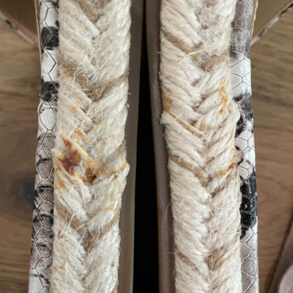 Vince Camuto Jeliany Espadrille Platform Sandal in Taupe/Tone/Snakeskin - Picture 10 of 15